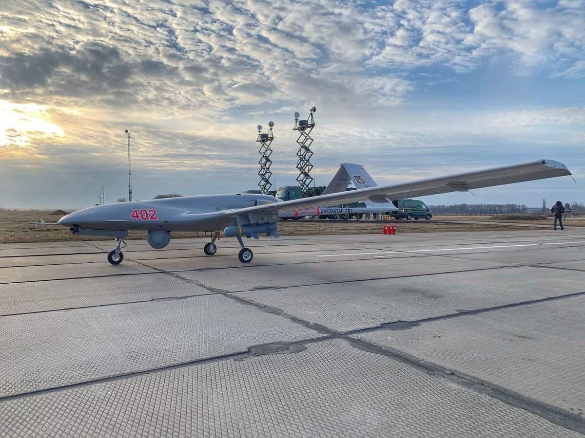 Tactical drone in flight